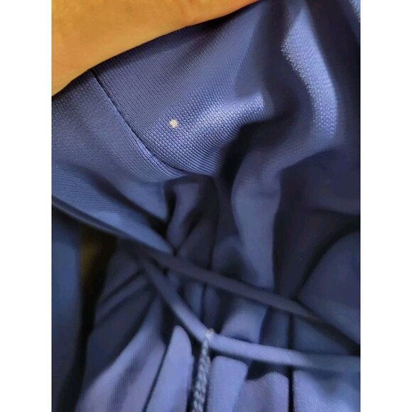 Diane Von Furstenberg Blue Long Sleeve 1/4 Button Tassel Belt Gyls Dress Sz 6 - Picture 10 of 10